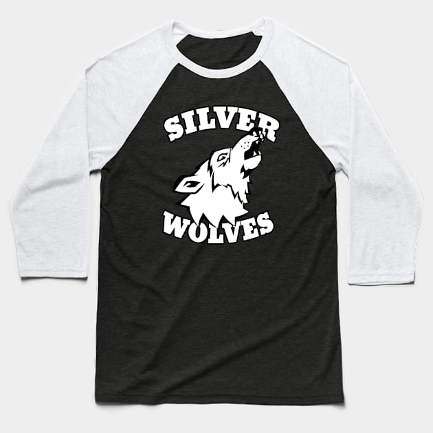 Silver Wolves mascot Baseball T-Shirt by Generic Mascots